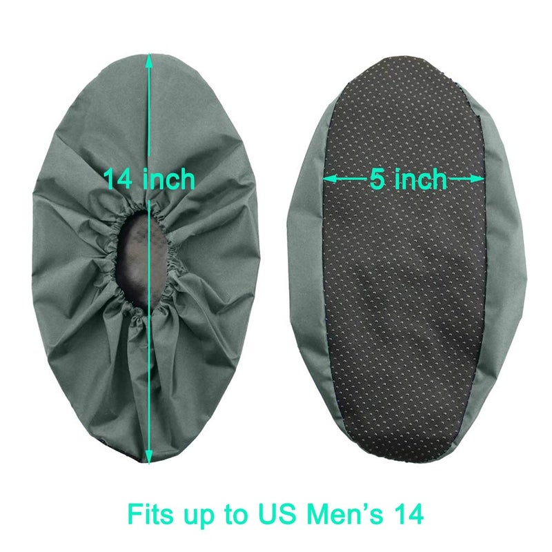 LINKEASE Reusable Boot & Shoe Covers Water Resistant Non Skid and Washable for Real Estate Contractors to Keep Floors Carpets Footwear and Rooms Clean - 2 Pairs (Extra Large, Grey) - Image 4